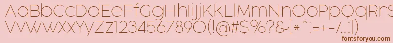 Czcionka CocogooseProThinTrial – brązowe czcionki na różowym tle