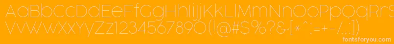 CocogooseProThinTrial-Schriftart – Rosa Schriften auf orangefarbenem Hintergrund