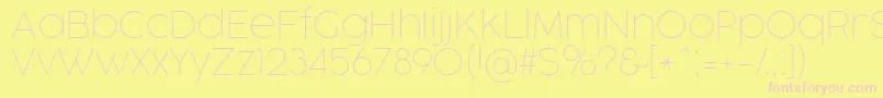 CocogooseProThinTrial Font – Pink Fonts on Yellow Background