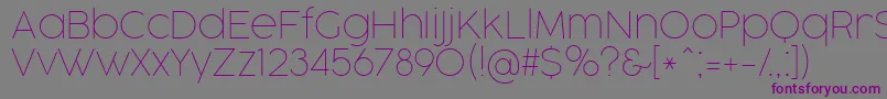 CocogooseProThinTrial Font – Purple Fonts on Gray Background