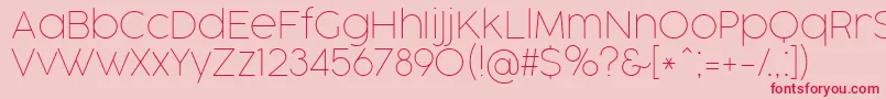 CocogooseProThinTrial Font – Red Fonts on Pink Background