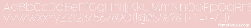 CocogooseProThinTrial Font – White Fonts on Pink Background