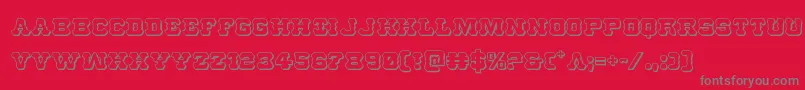 Usmarshal3D Font – Gray Fonts on Red Background