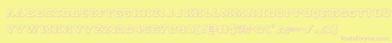 Usmarshal3D Font – Pink Fonts on Yellow Background