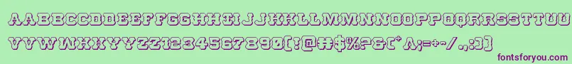 Usmarshal3D Font – Purple Fonts on Green Background