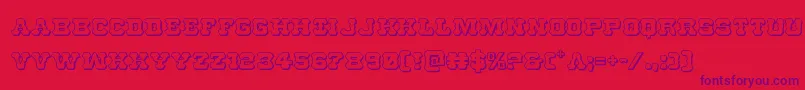 Usmarshal3D Font – Purple Fonts on Red Background