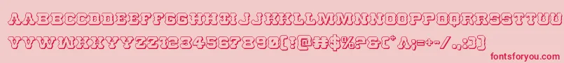 Usmarshal3D Font – Red Fonts on Pink Background