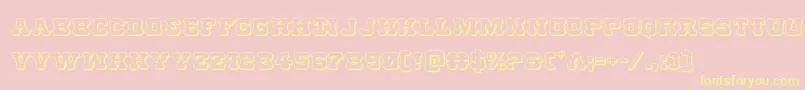 Usmarshal3D Font – Yellow Fonts on Pink Background