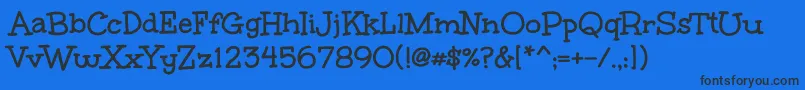 UnkemptBold Font – Black Fonts on Blue Background