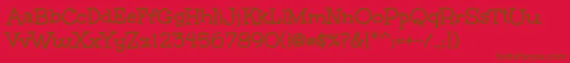 フォントUnkemptBold – 赤い背景に茶色の文字