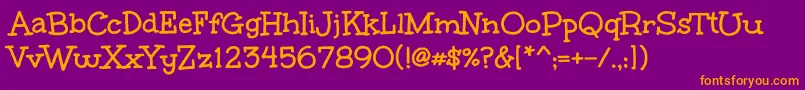 UnkemptBold Font – Orange Fonts on Purple Background