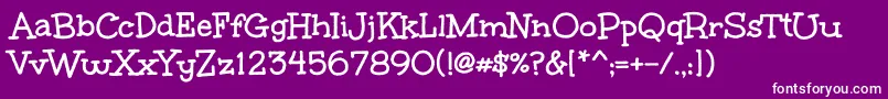 UnkemptBold Font – White Fonts on Purple Background