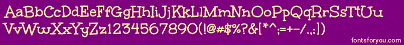 UnkemptBold Font – Yellow Fonts on Purple Background