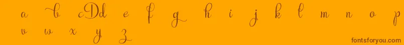 フォントRubyntDemo – オレンジの背景に茶色のフォント