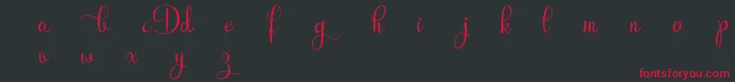 RubyntDemo Font – Red Fonts on Black Background