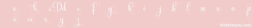 RubyntDemo Font – White Fonts on Pink Background