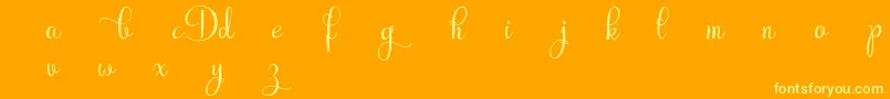 RubyntDemo Font – Yellow Fonts on Orange Background