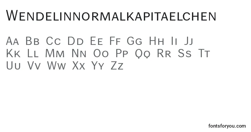 A fonte Wendelinnormalkapitaelchen – alfabeto, números, caracteres especiais