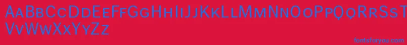 Wendelinnormalkapitaelchen Font – Blue Fonts on Red Background