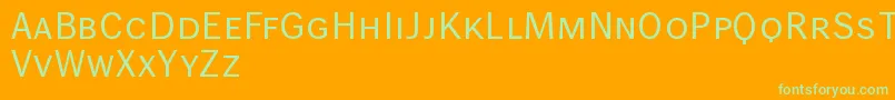 Wendelinnormalkapitaelchen Font – Green Fonts on Orange Background