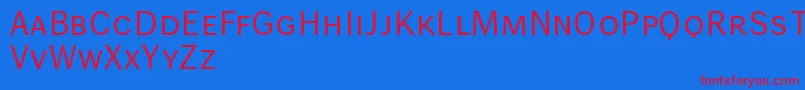 Wendelinnormalkapitaelchen Font – Red Fonts on Blue Background