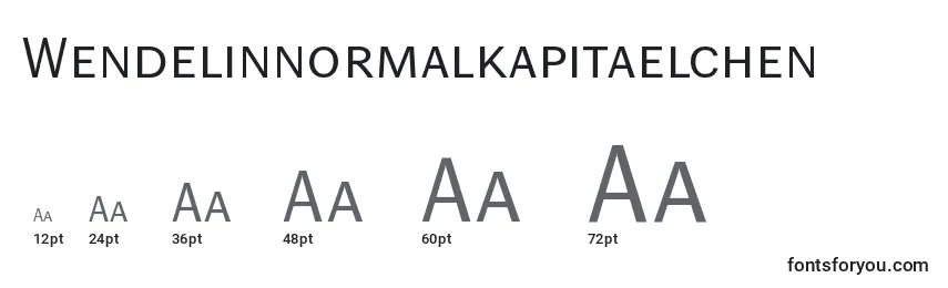 Размеры шрифта Wendelinnormalkapitaelchen