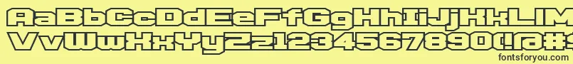 D3egoistismO Font – Black Fonts on Yellow Background