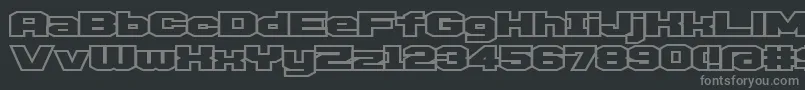 D3egoistismO Font – Gray Fonts on Black Background