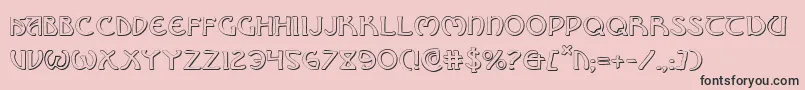 BrinAthynShadow Font – Black Fonts on Pink Background