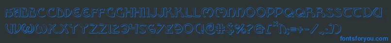 BrinAthynShadow Font – Blue Fonts on Black Background