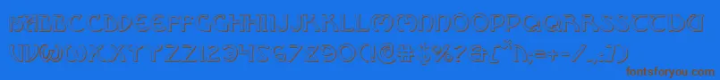 BrinAthynShadow Font – Brown Fonts on Blue Background