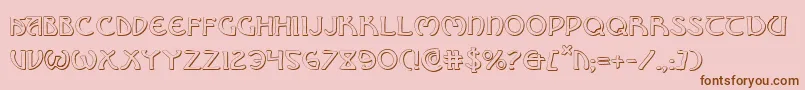 BrinAthynShadow Font – Brown Fonts on Pink Background