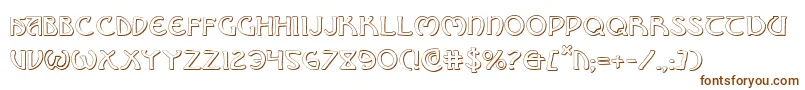 BrinAthynShadow Font – Brown Fonts on White Background