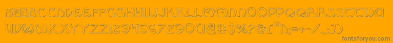 BrinAthynShadow Font – Gray Fonts on Orange Background