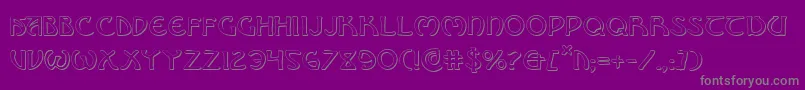 BrinAthynShadow Font – Gray Fonts on Purple Background