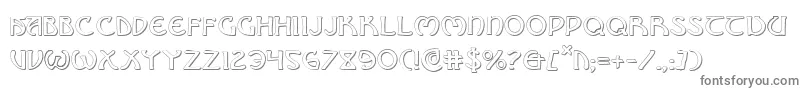 BrinAthynShadow Font – Gray Fonts on White Background