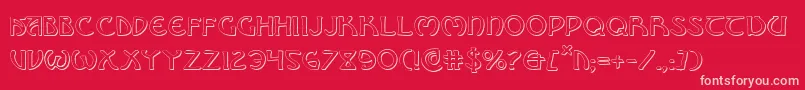 BrinAthynShadow Font – Pink Fonts on Red Background