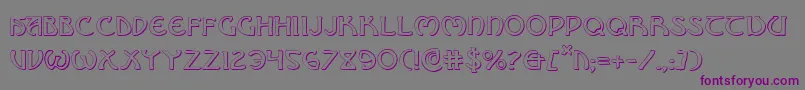 BrinAthynShadow Font – Purple Fonts on Gray Background
