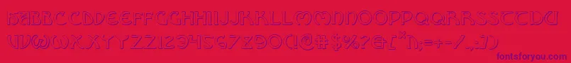 BrinAthynShadow Font – Purple Fonts on Red Background