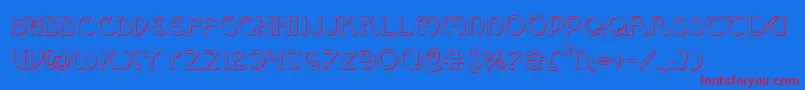 BrinAthynShadow Font – Red Fonts on Blue Background