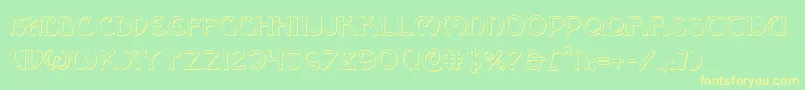 BrinAthynShadow Font – Yellow Fonts on Green Background