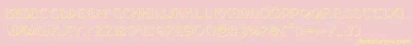 BrinAthynShadow Font – Yellow Fonts on Pink Background