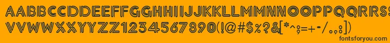 NeonThick Font – Black Fonts on Orange Background