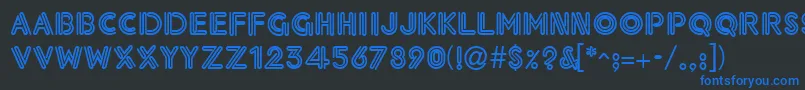 NeonThick Font – Blue Fonts on Black Background