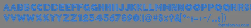 NeonThick Font – Blue Fonts on Gray Background