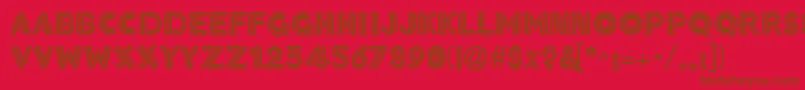 NeonThick Font – Brown Fonts on Red Background