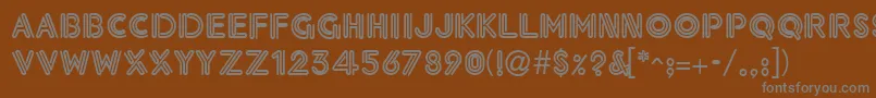 フォントNeonThick – 茶色の背景に灰色の文字