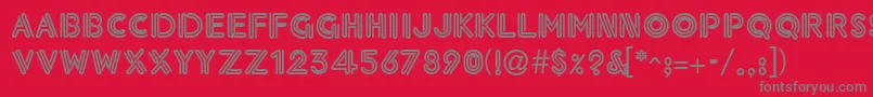 NeonThick Font – Gray Fonts on Red Background