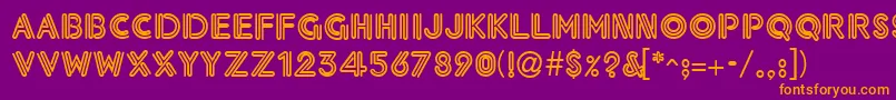 NeonThick Font – Orange Fonts on Purple Background