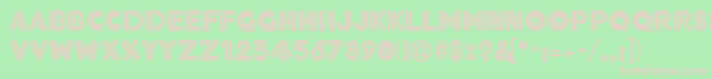 NeonThick Font – Pink Fonts on Green Background